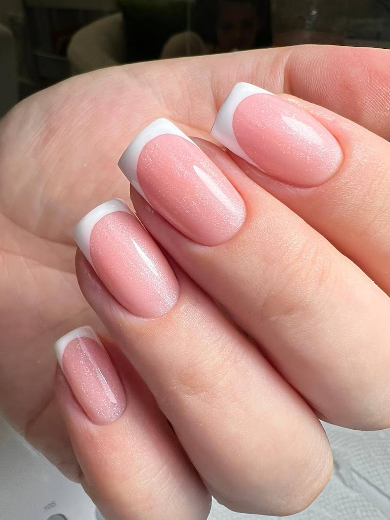 Russian Manicure nail design by OH My French! russian technique nails in Miami