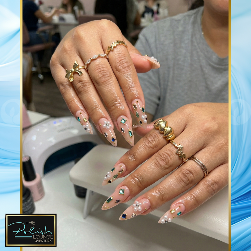 Dark Nails nail design by The Polish Lounge in Miami