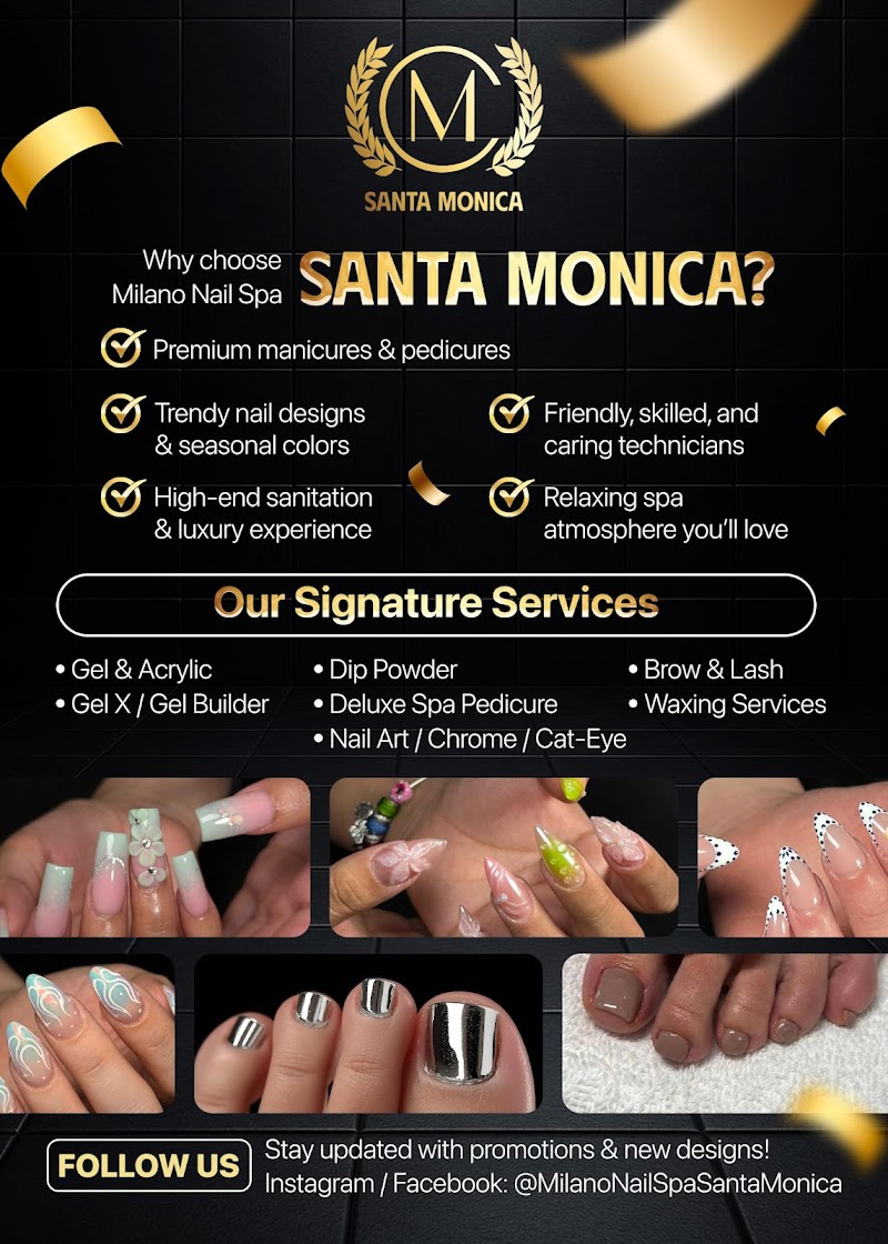 Geometric Nails nail design by Milano Nail Spa Santa Monica