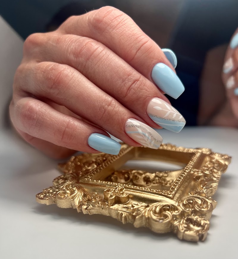 Coffin Nails nail design by Evolution Nails LLC