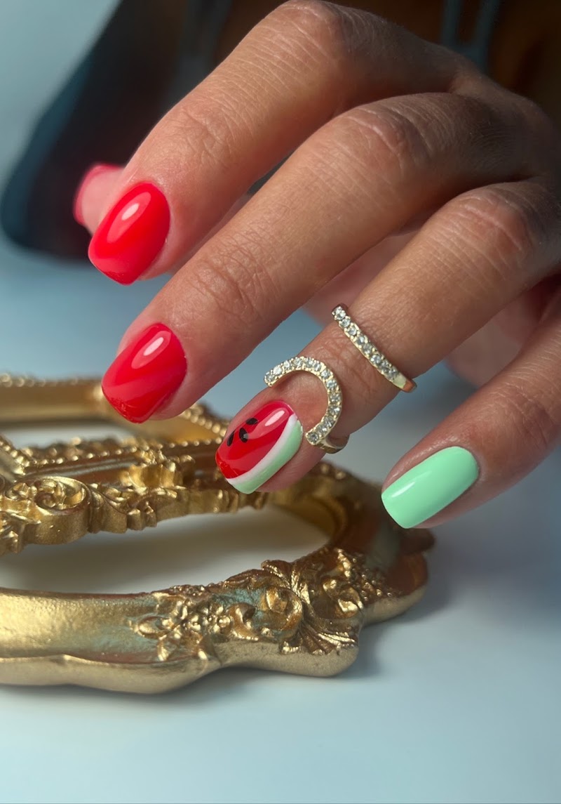 Coffin Nails nail design by Evolution Nails LLC