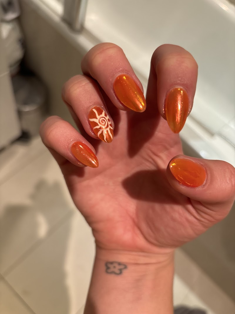 Coffin Nails nail design by USA Stars Nails in London