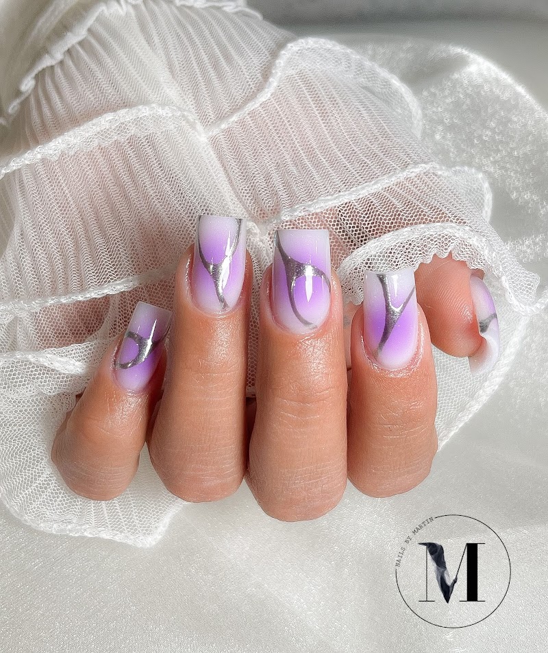 Coastal Nails nail design by M Nails Studio in Los Angeles