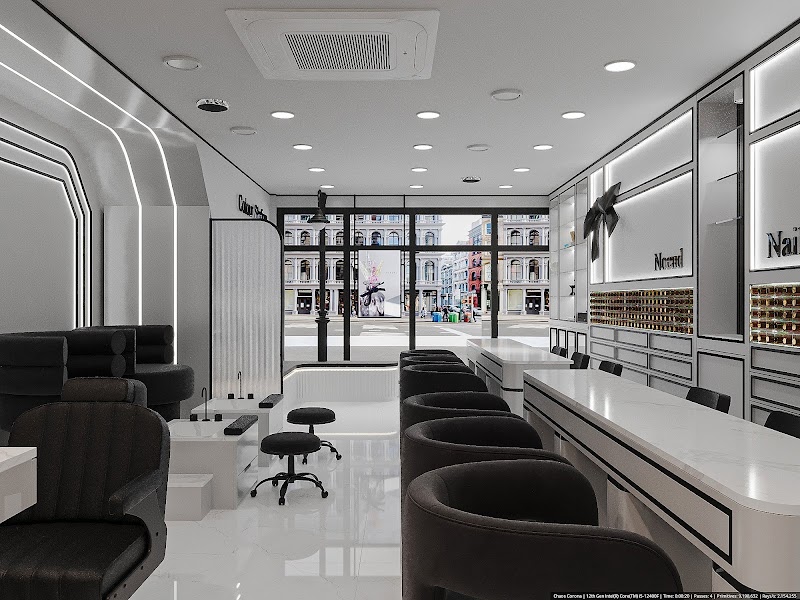 Stiletto Nails nail design by Noeud Nails & Beauty Old street in London