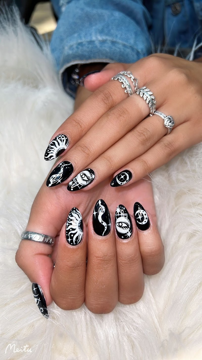 Halloween Nails nail design by shine crystal nails in New York