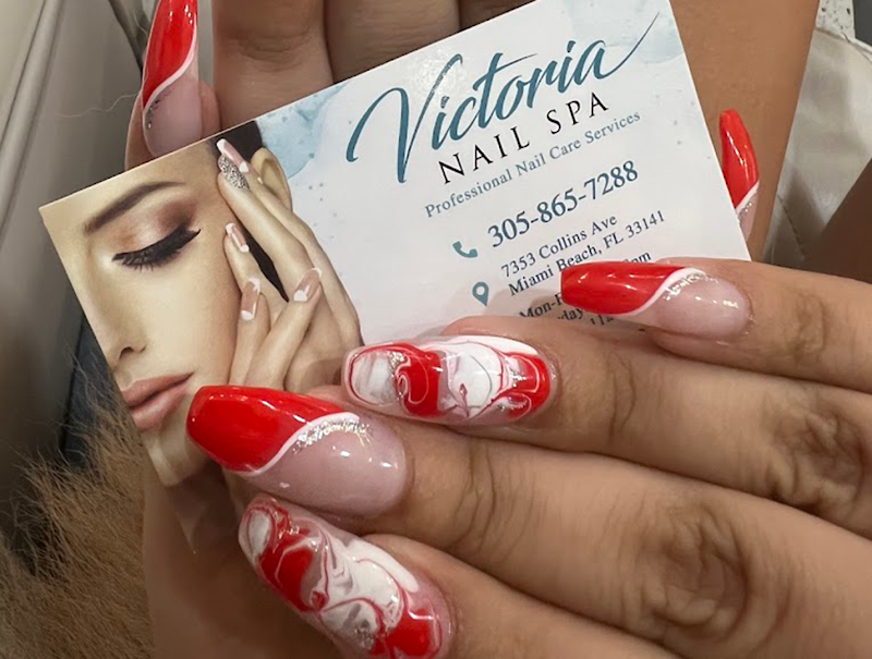 Stiletto Nails nail design by Victoria Nail Spa in Miami