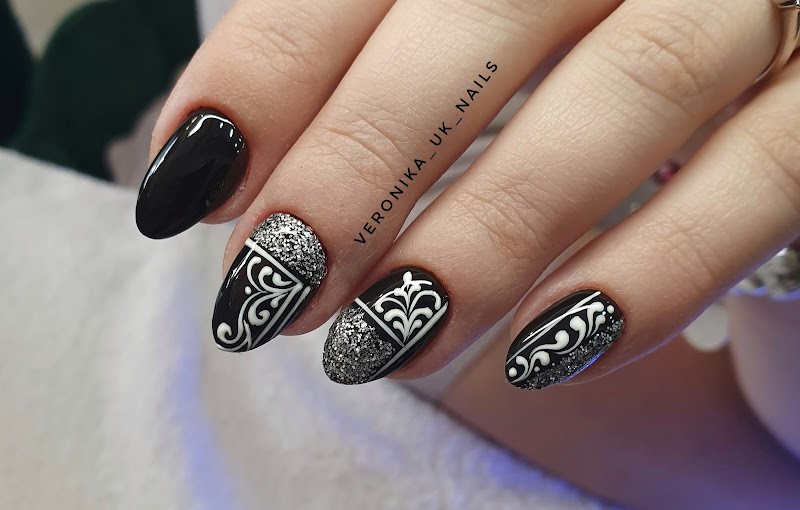 BIAB nail design by VK Nails in London