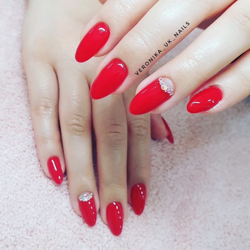 BIAB nail design by VK Nails in London