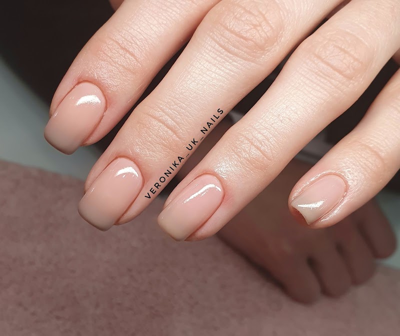 BIAB nail design by VK Nails in London