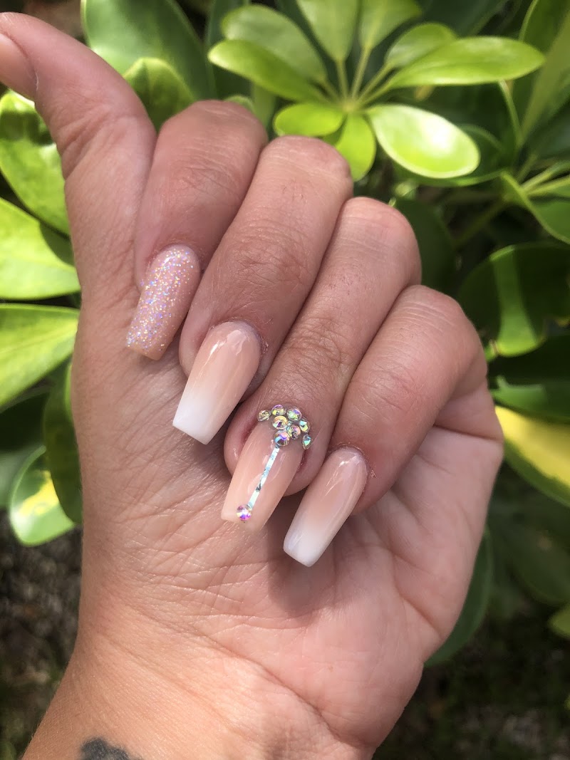 Coffin Nails nail design by Inktenze Nails in Miami