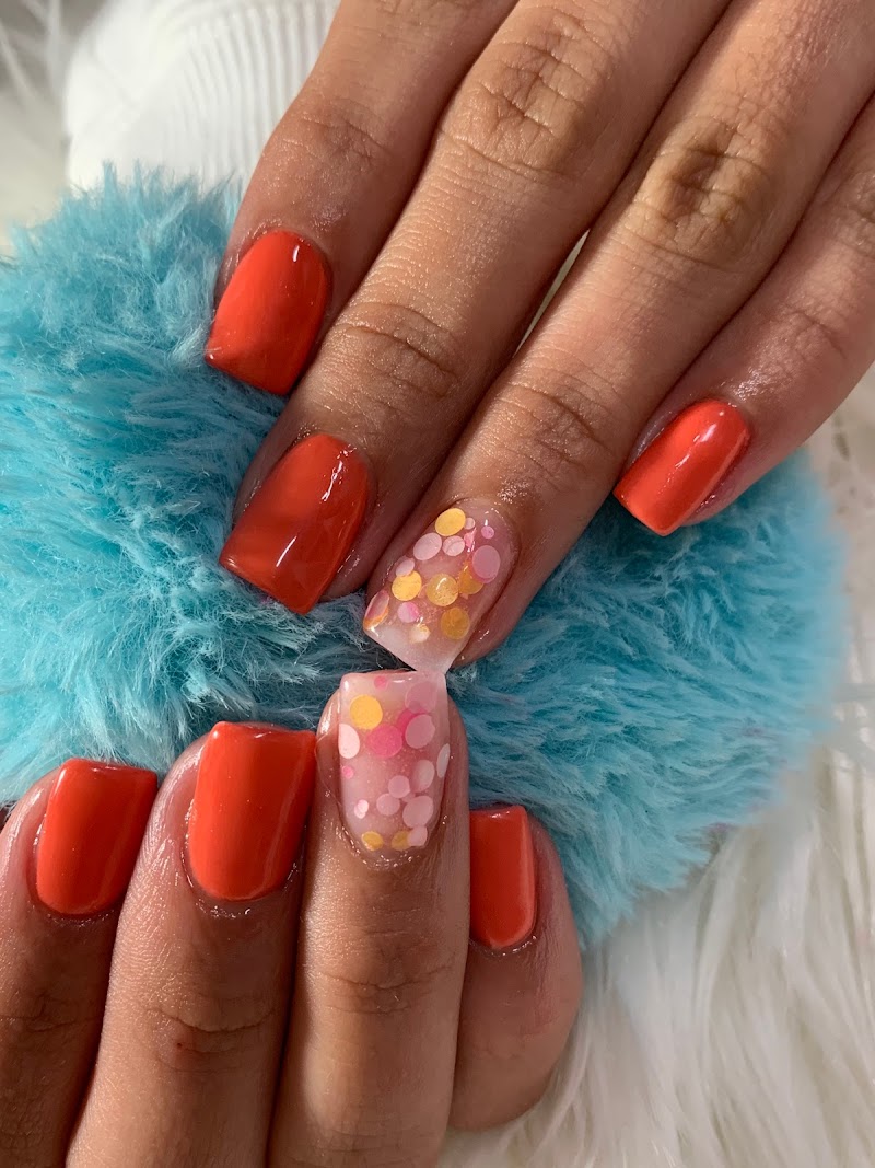 Coffin Nails nail design by Color & uñas in Miami