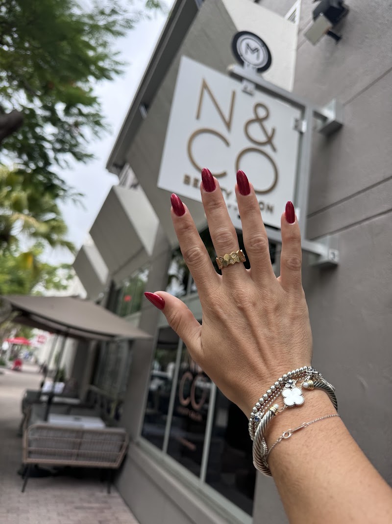 Valentine's Nails nail design by Salon Nails & Co. Miami Midtown in Miami