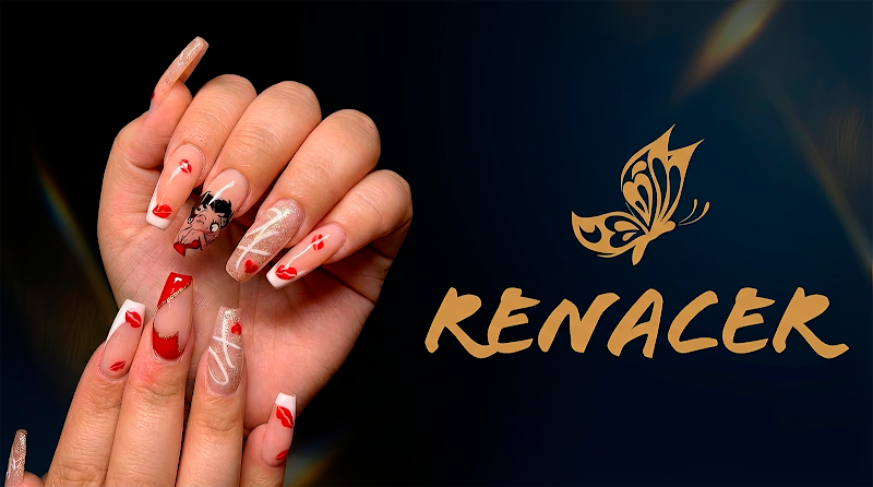 Glitter Nails nail design by Renacer nail studio in London