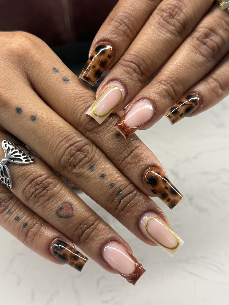 Neon Nails nail design by Crystal nails lounge Inc in New York