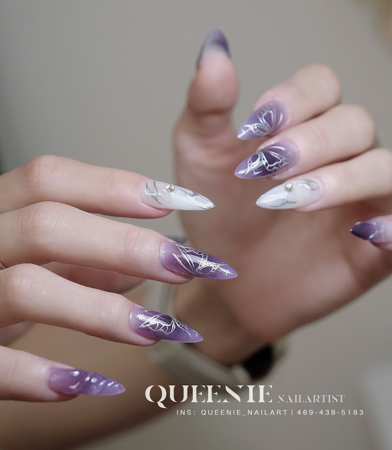 Wedding Nails nail design by Queenie nailart studio pasadena in Los Angeles