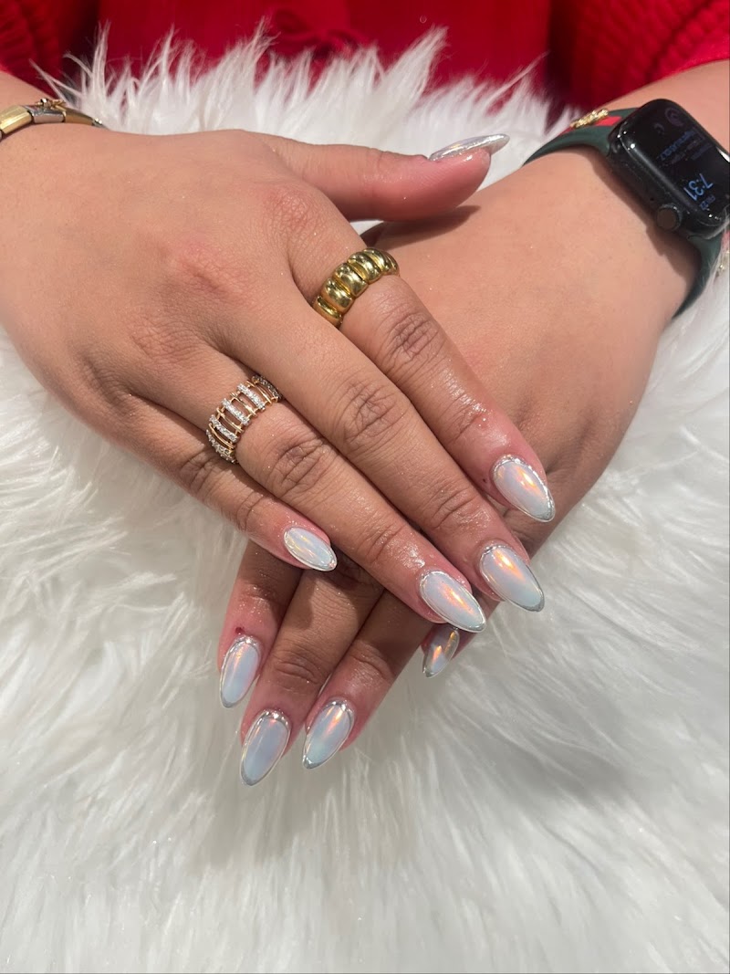 Holographic Nails nail design by X nail bar | Nail Salon Manhattan | Nails Koreatown Midtown