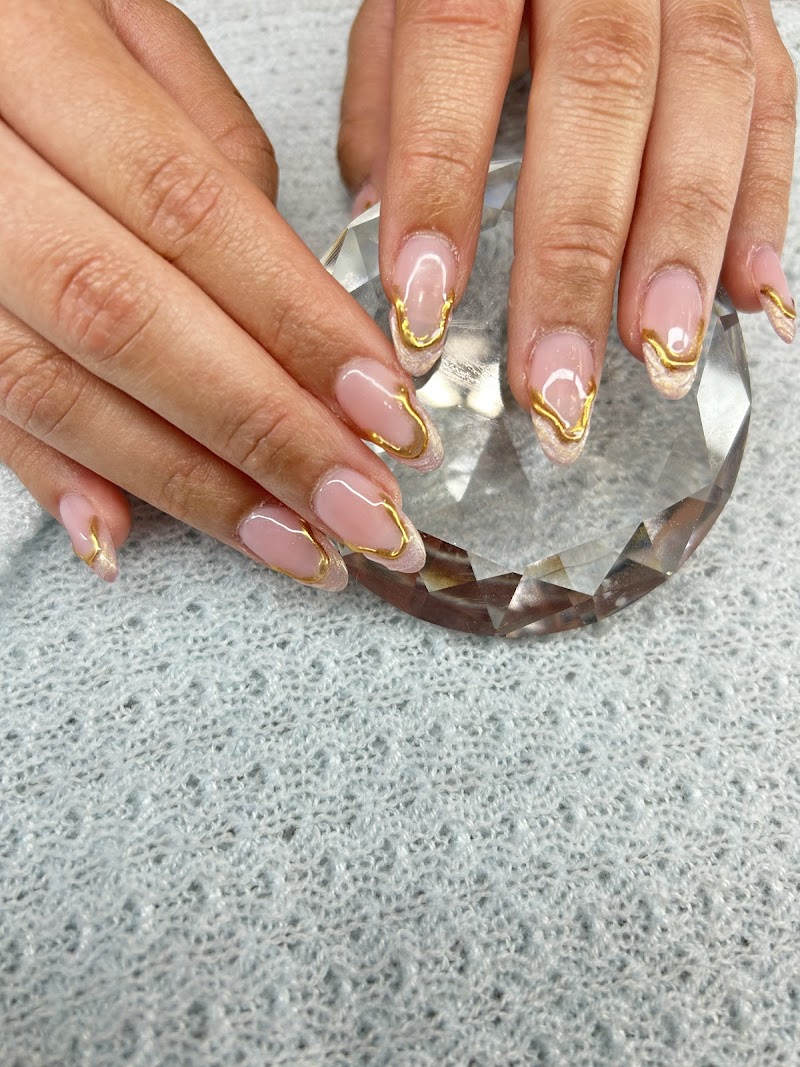 Coffin Nails nail design by Top Nails in Miami