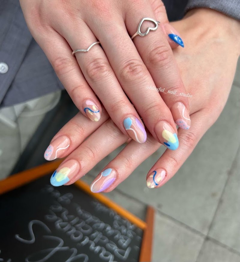 BIAB nail design by Blissful Nail Studio in London