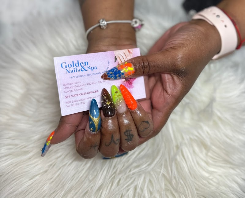 Stiletto Nails nail design by Golden Beauty Spa in New York