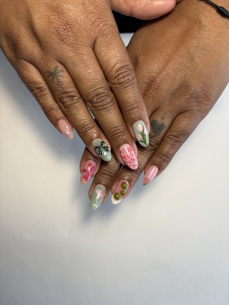 Boho Nails nail design by Midas Nails in Miami