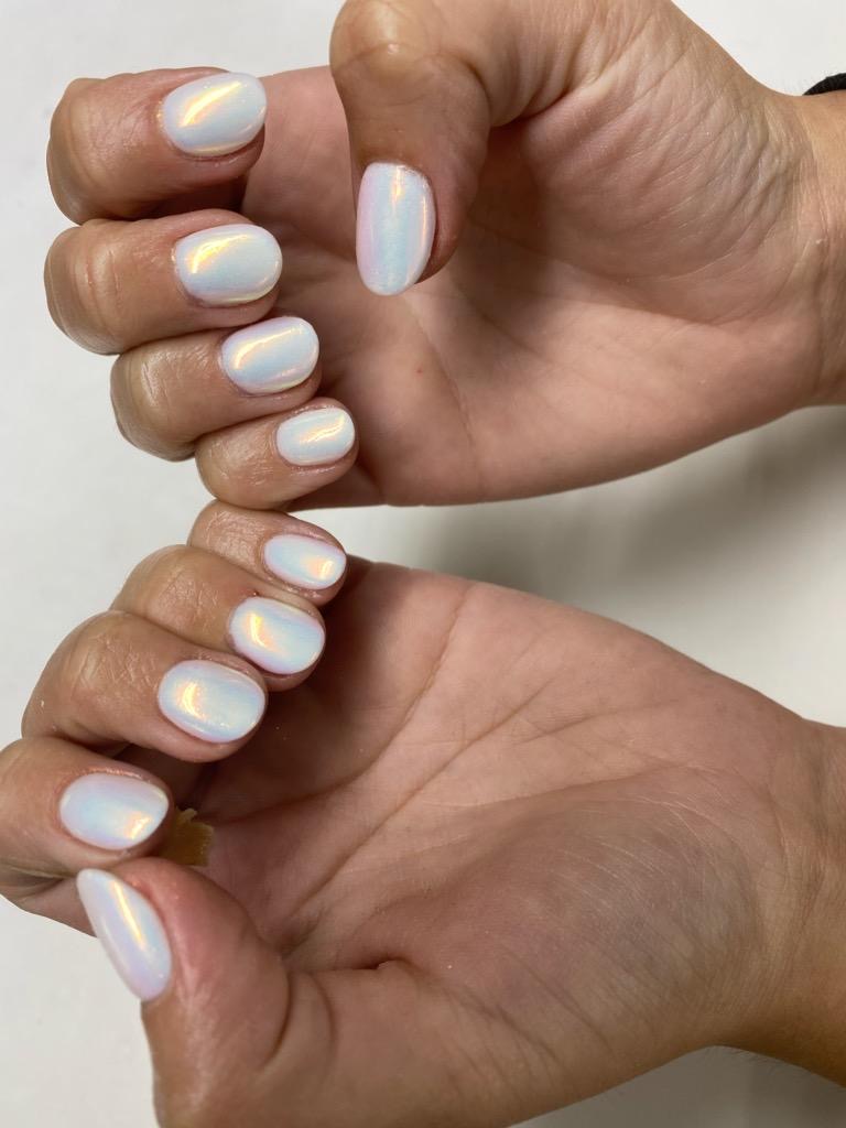 Holographic Nails nail design by Christie Nail Salon (Upper East on 70th st)