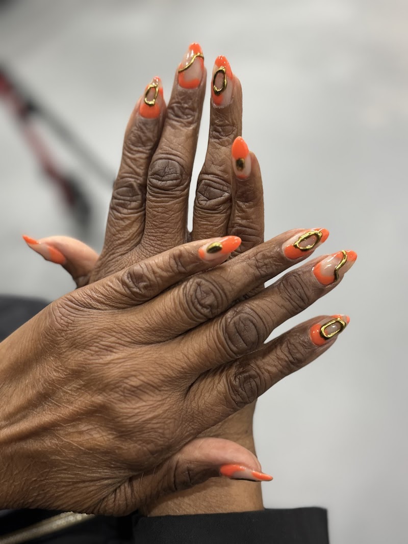 Dark Nails nail design by Little Paris Nails and Spa studio in Los Angeles