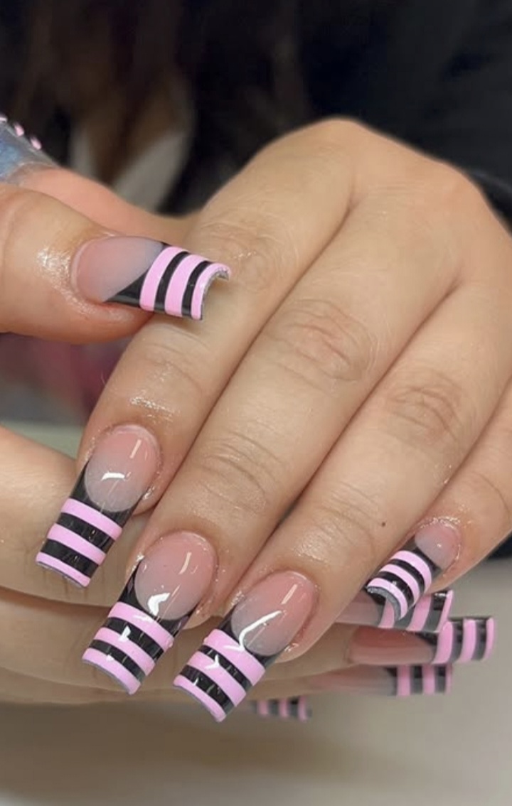 Geometric Nails nail design by NailHaven