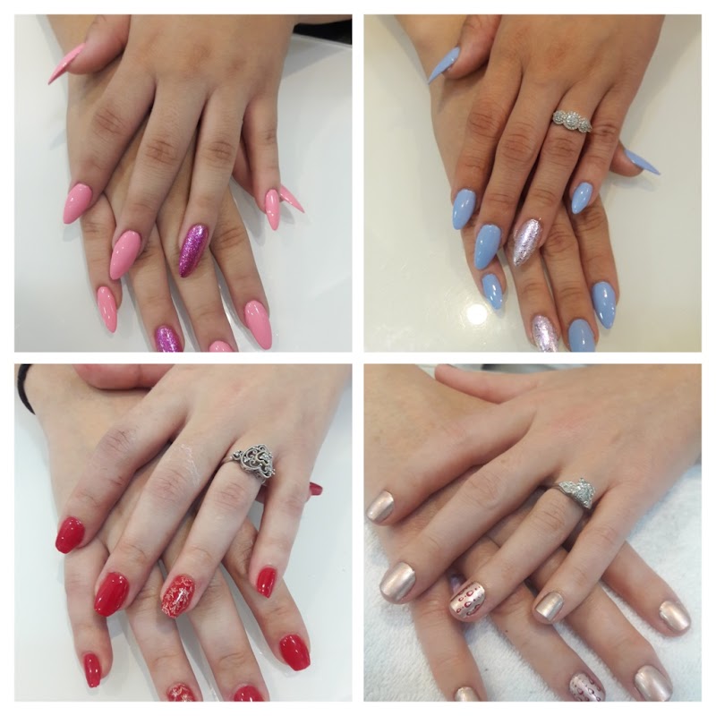 Red Nails nail design by K&D Nails