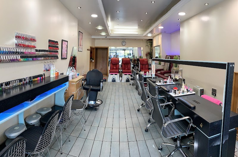 Gel-X nail design by Cheveux 2000 in London