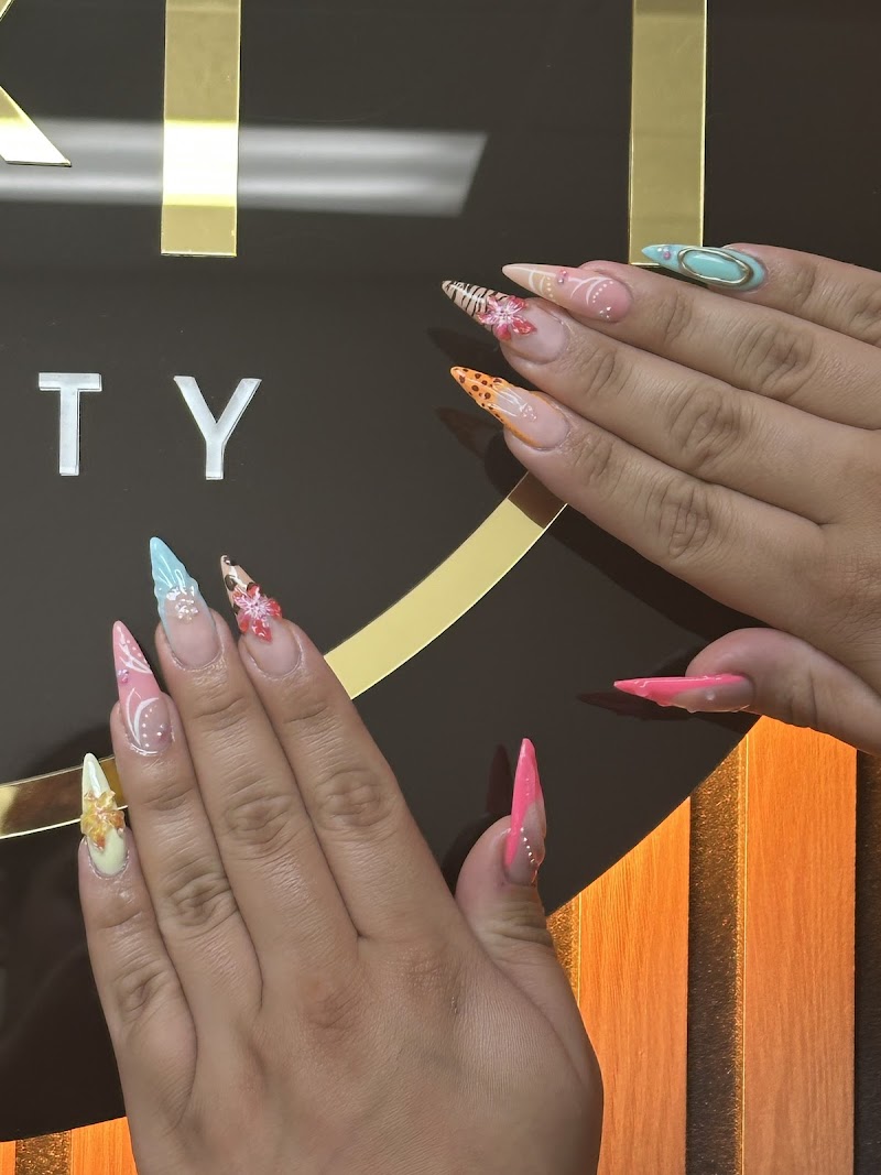 French Tip Nails nail design by H & H Glamour Beauty in Miami