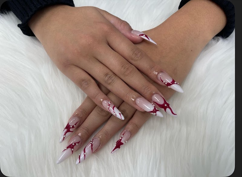 Valentine's Nails nail design by 66 Nails and Lash in Los Angeles