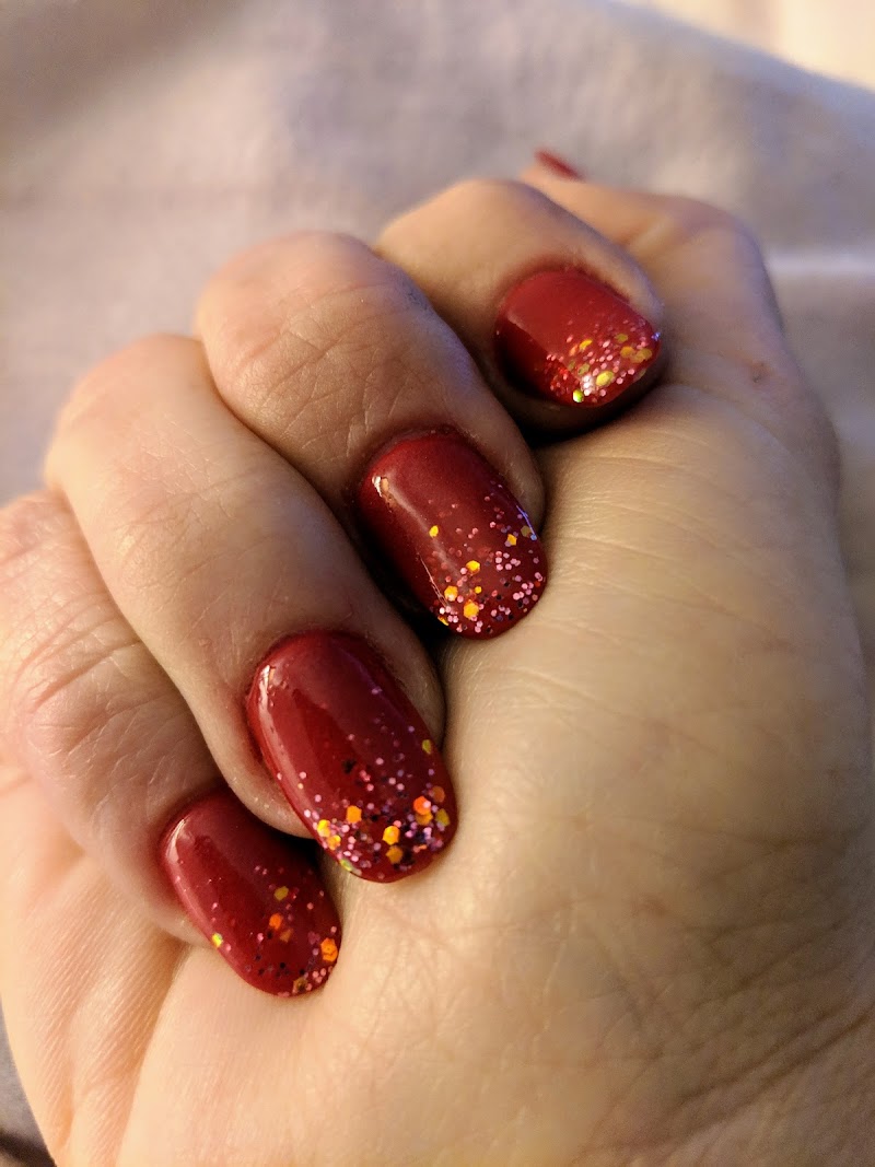 Dark Nails nail design by Lavender Nails & Spa in Los Angeles