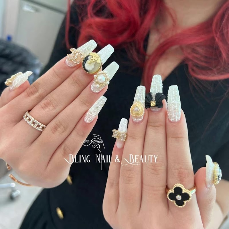 3D Nails nail design by Bling Nail & Beauty in New York