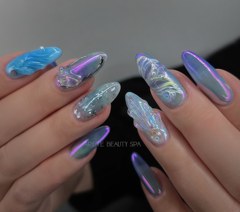 Holographic Nails nail design by Arete Beauty Spa - Nail de Vue