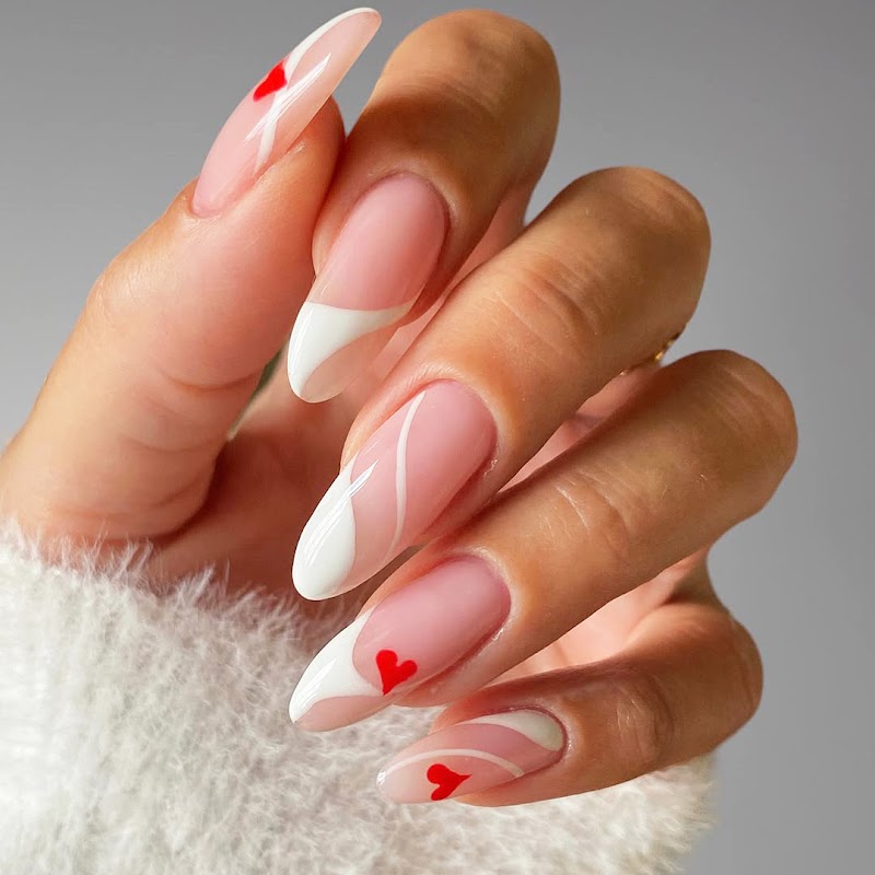 Valentine's Nails nail design by Nailology Upper Street in London