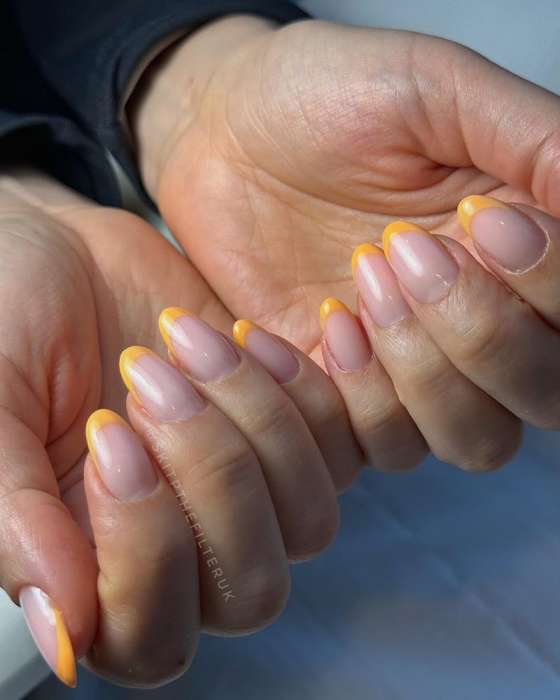 Dark Nails nail design by Skip The Filter Beauty and Nail Salon Fulham in London