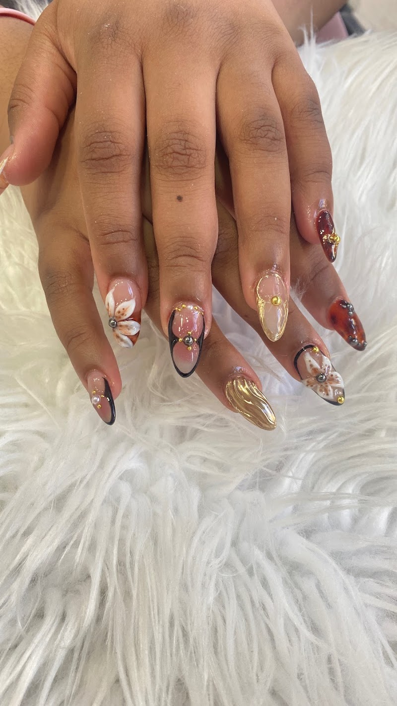 Winter Nails nail design by Lady Sky Nail in New York