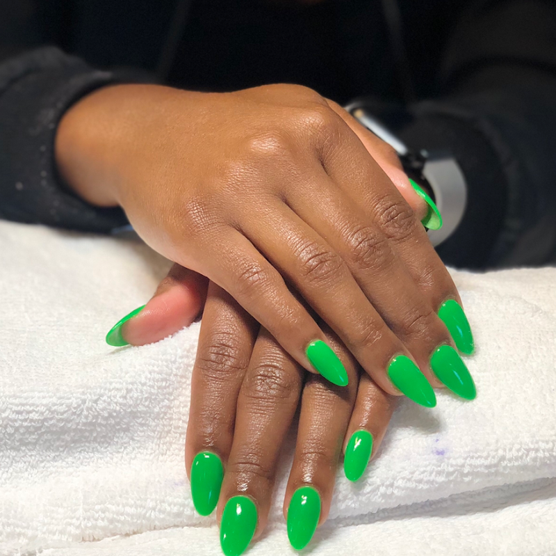 Valentine's Nails nail design by Gables Nails Salon in Miami