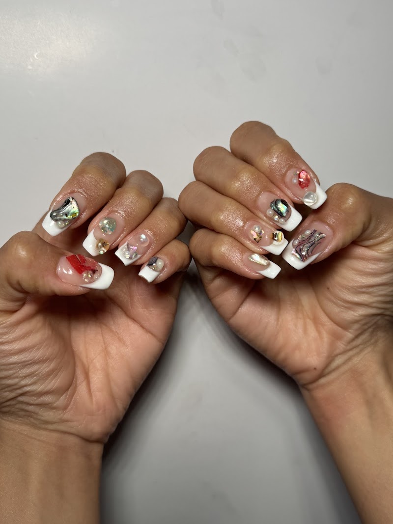 BIAB nail design by SNKRBAEART in New York