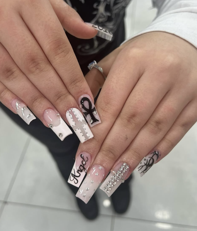 Boho Nails nail design by Camden Nails & Beauty in London