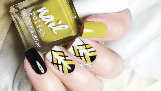 Geometric Nails nail design by Five Color Park Slope Nail Inc. in New York