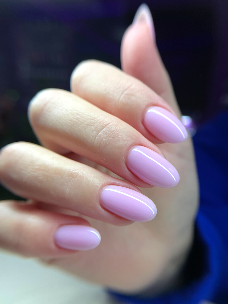 Pink Nails nail design by Russian manicure -uvitanails in New York