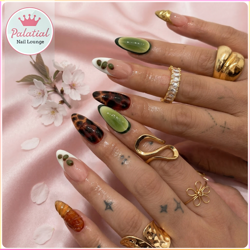 Boho Nails nail design by Palatial Nail Lounge in Los Angeles
