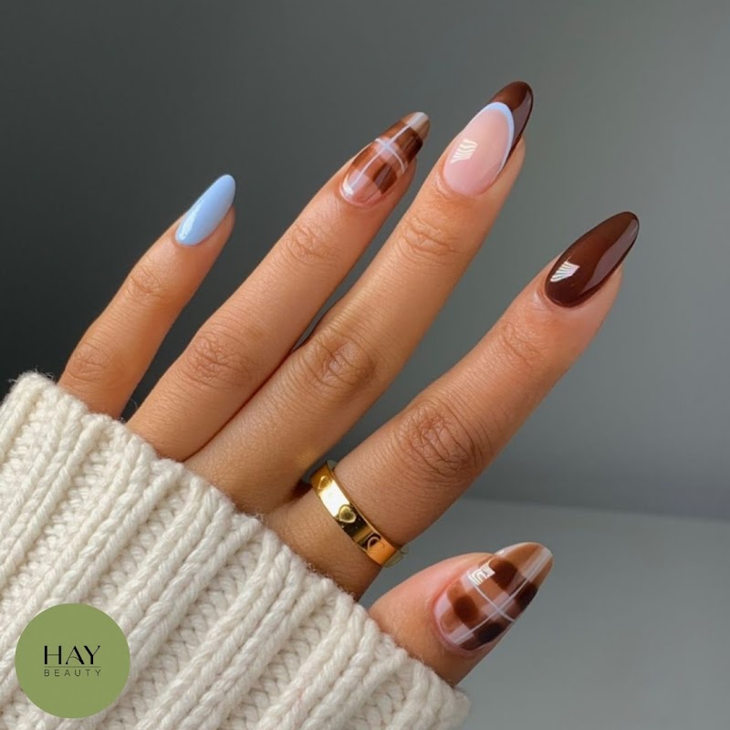 Fall Nails nail design by Hay Beauty in London