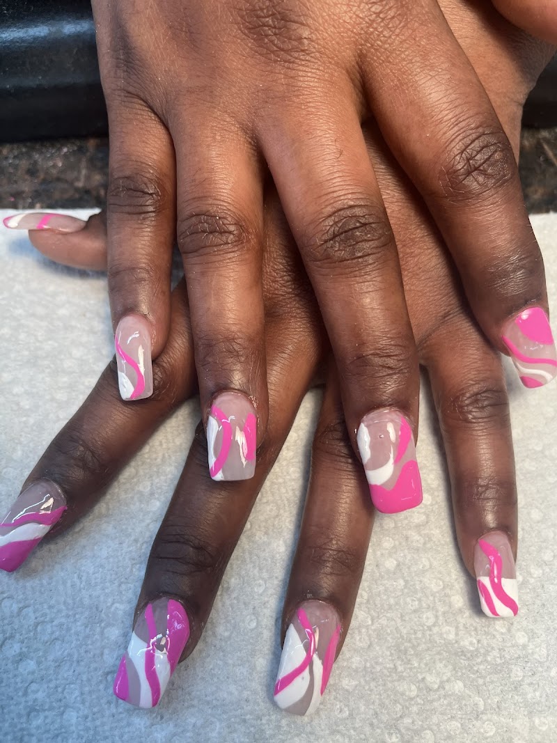 Abstract Nails nail design by Grace Nail Salon Inc. in New York