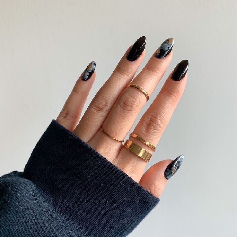 Gel-X nail design by Cookies Nails in New York