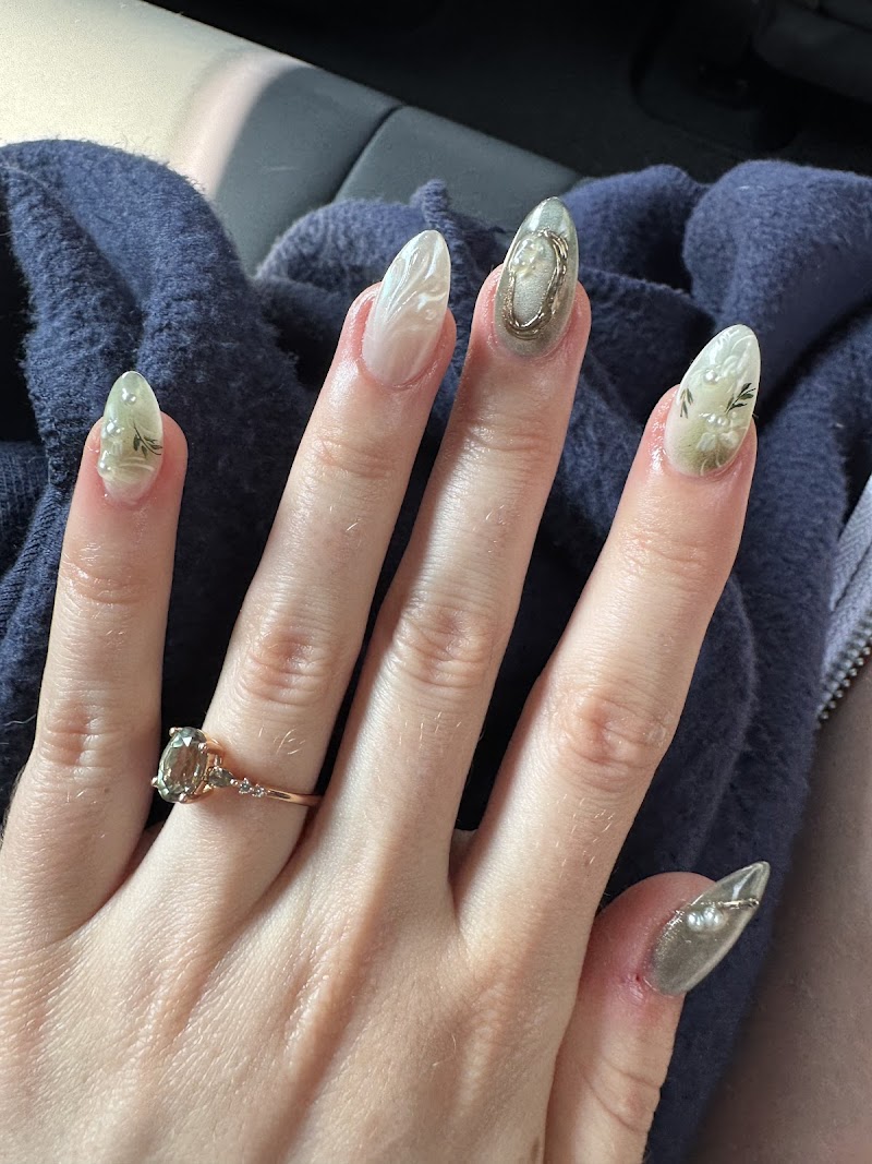 Gel-X nail design by Cookies Nails in New York