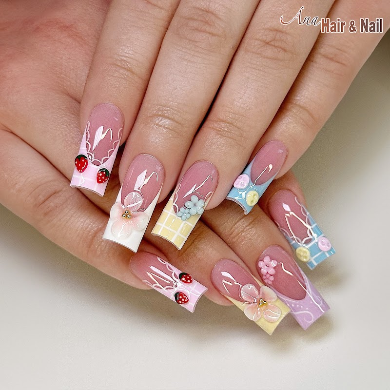 Easter Nails nail design by Ana Hair & Nail in Los Angeles