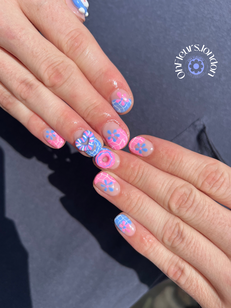 Spring Nails nail design by Oh Fleurs! in London