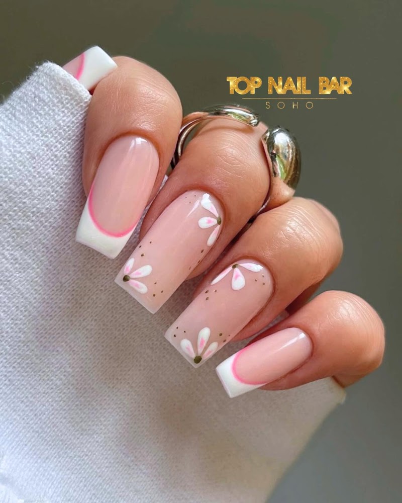 Spring Nails nail design by Top Nail Bar Soho in London
